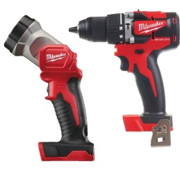 Wiertarko-wkrętarka udarowa 18V 60Nm 1x4.0Ah 1x2.0Ah M18 CBLPD-422C + LATARKA M18 TLED-0 MILWAUKEE 4933472116