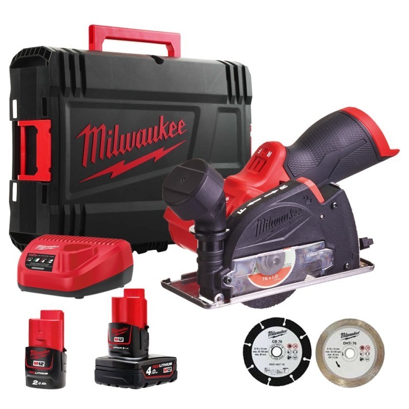 Subkompaktowa szlifierka kątowa 76mm 12V 1x 2.0Ah 4.0Ah M12 FCOT-422X MILWAUKEE 4933464619