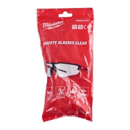 Okulary ochronne odporne na zarysowania bezbarwne 1 para MILWAUKEE 4932478763