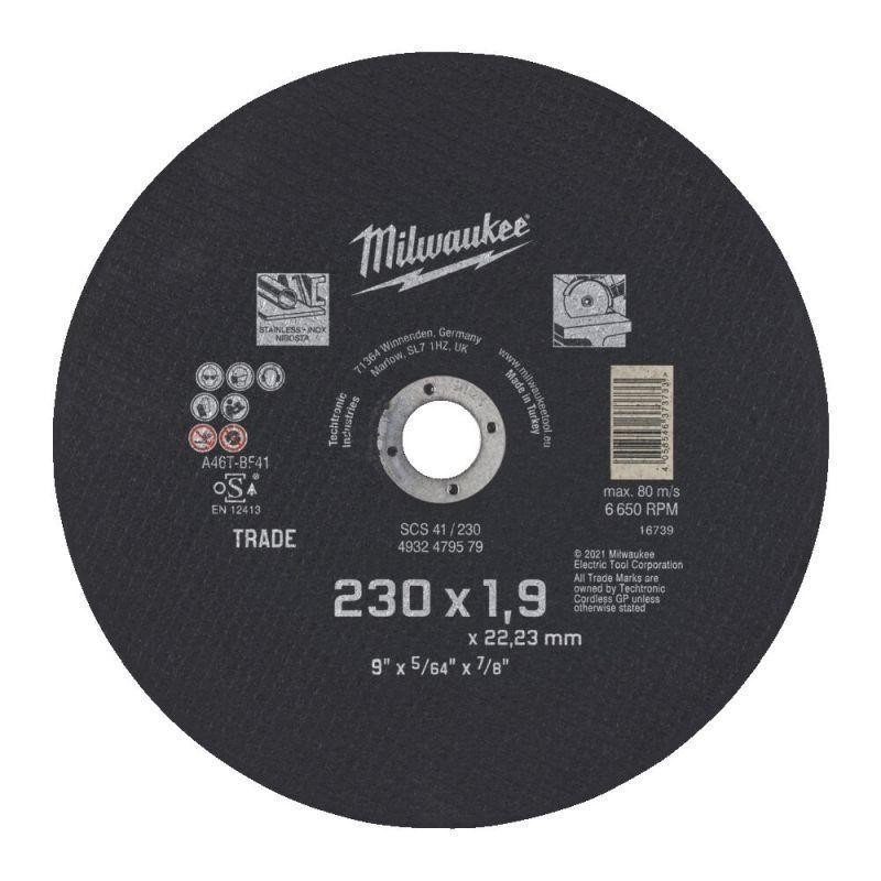 Tarcza do cięcia metalu, 230 x 1,9 x 22,2 mm (1 szt.) MILWAUKEE 4932479579