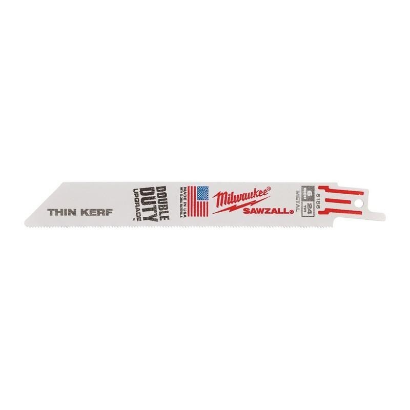 Brzeszczot do metalu THIN KERF, Bi-metal, Co, 150 mm 24 TPI MILWAUKEE  48475186