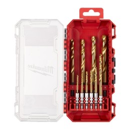 Zestaw wierteł do metalu 3-10mm 10szt. Shockwave HSS-G Tin RED HEX Milwaukee 4932493865