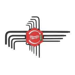 Zestaw kluczy trzpieniowych zagiętych, długich z kulką, Torx, T8 - T40 (9 szt.) MILWAUKEE 4932492693