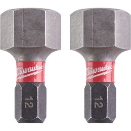 Bit udarowy Hex 12mm 25mm Shockwave 2szt. MILWAUKEE 4932430900