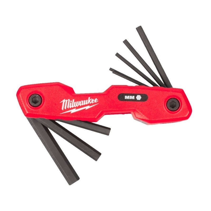 Zestaw składanych kluczy imbusowych HEX 8 szt. 1.5, 2, 2.5, 3, 4, 5, 6, 8mm MILWAUKEE 4932480978