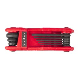 Zestaw składanych kluczy imbusowych HEX 8 szt. 1.5, 2, 2.5, 3, 4, 5, 6, 8mm MILWAUKEE 4932480978