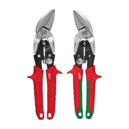 Nożyce do cięcia blachy odgięte - lewe, prawe, 2 szt. MILWAUKEE 4932499017