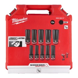 Zestaw nasadek udarowych długich Shockwave 1/2" 10 szt. MILWAUKEE 4932480457