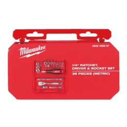 Zestaw nasadek z grzechotką i bity udarowe 38 el. Milwaukee 4932498381
