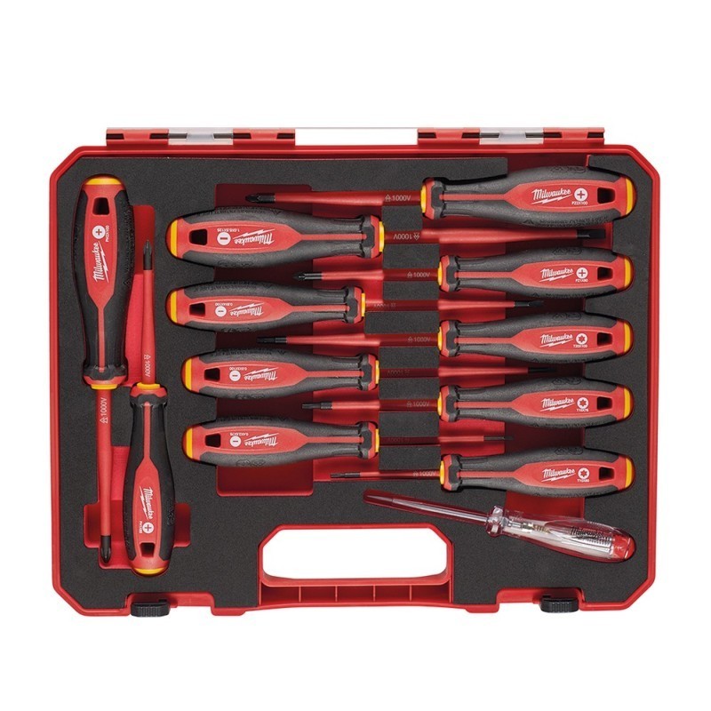 Zestaw wkrętaków VDE w walizce 12szt. MILWAUKEE 4932479095