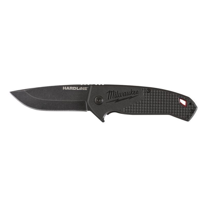 Nóż składany z ostrzem gładkim HARDLINE™, 75 mm MILWAUKEE 48221994