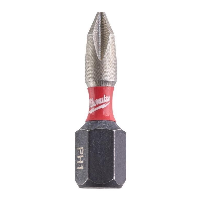 Bit udarowy Shockwave do śrub Phillips, PH1 x 25 mm MILWAUKEE 4932430850