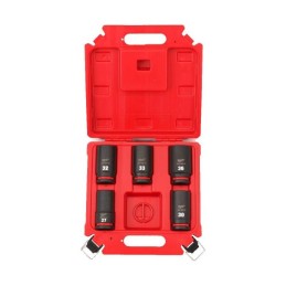 Zestaw nasadek udarowych długich Shockwave 3/4", 6-kątnych, 27 - 36 mm (5 szt.) MILWAUKEE 4932498750