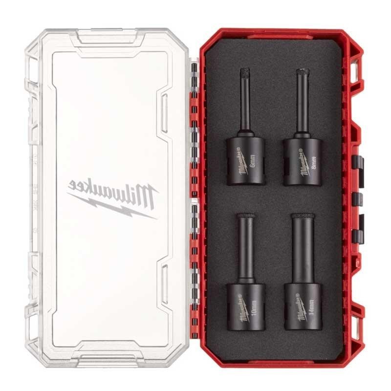 Zestaw wierteł diamentowych M14 Diamond Max do wiercenia na sucho, 6 - 14 mm (4 szt.) MILWAUKEE 4932500544
