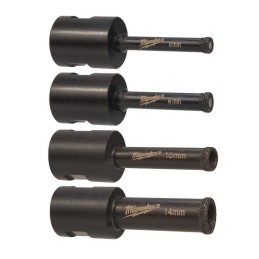 Zestaw wierteł diamentowych M14 Diamond Max do wiercenia na sucho, 6 - 14 mm (4 szt.) MILWAUKEE 4932500544
