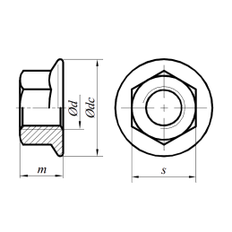 DIN 6923 / PN 82168 / EN 1661 / ISO 4161