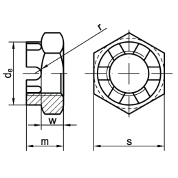 DIN 935 / ISO 7035 / PN 82148